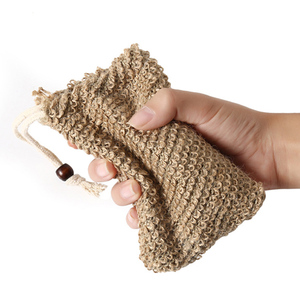 Xu Hướng Mới 9*14Cm Sinh Thái Thân Thiện Tự Nhiên Salu Xà Phòng Saver Túi Với Hạt Cây Gai Dầu Phân Hủy Sinh Học Loofah Xà Phòng Lưới Túi Lưới - Product Image 5