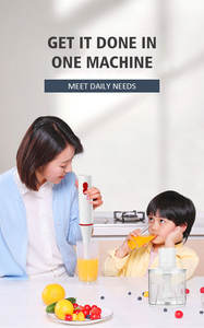 Mélangeur <span class=keywords><strong>à</strong></span> main électrique détachable avec hachoir portable pour cuisine utilisation en extérieur Caractéristiques Mélangeur presse-agrumes pour usage domestique - Product Image 2