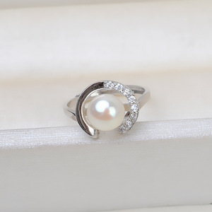 Anillo Abierto de Plata S925, Medio Redondo, Ajustable, para Mujer, Tallas 10-11, Accesorios para Joyería, Herramientas y Equipos - Product Image 3