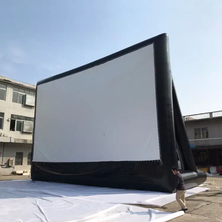 Açık hava sinema şişme film ekranı havaya uçurmak TV ekranı ve projektör