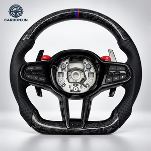 Volante de Fibra de Carbono para BMW CS G F F30 F20 F10 E46 M2 M4 M3 M5 G20 G80 E90 E87 E38 F87 G28 G30 G38 G60 G87 X3 X5 M8 - Product Image 1