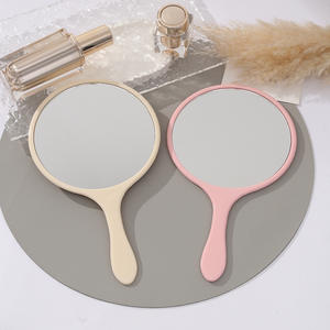 Zonyin新款大尺寸圆形手持化妆镜16 * 27厘米塑料旅行镜，带美发定制标志 - Product Image 5