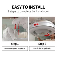 Kit de télécommande intelligent pour ventilateur de plafond avec haut-parleur et éclairage, compatible Alexa et variateur d'intensité, pour salon