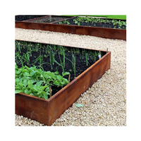 Schöner Pflanzer 4ft x 4ft Corten Steel Raised Garden, Edelstahl Raised Garden