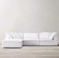 Sofá Individual de Ocio de Estilo Retro Americano, de Tela de Lino y Algodón, para Apartamentos Pequeños, Salas de Estar y Casas de Huéspedes