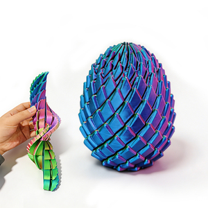 3D Printed Spiral Egg Fidget Toy Easter Eggs Easter Toy Egg Relax Anxiety Toy for Kids Easter <b>Basket</b> Stuffer Filler - Product Image 1