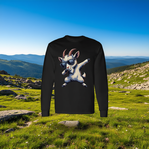 Camiseta de manga larga con estampado de cabra con gafas de sol - Product Image 3