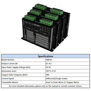 高品质20-50VDC 4.2A DM542步进电机驱动器控制器2相数字步进电机驱动器nema 23步进电机 - Product Image 2