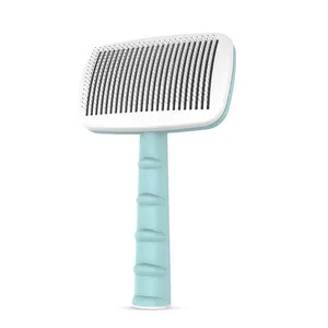  Odm Brosse Giet Animaux 105X173Mm 97.5G Huisdier Haar Massage Borstel Gelikter Huisdier Borstel Blauw Professionele Lange pins Schoonmaken