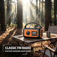 Radio Solar Multifunción con Manivela, 10000mAh, Radio Meteorológica de Emergencia con SOS