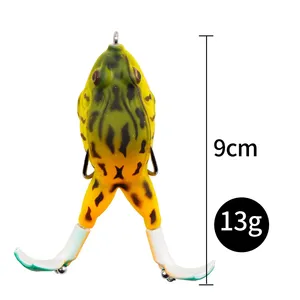 Lushazer Dubbele Propeller Kikker Zacht Aas Boven Water Zacht Lokaas Prop Meerval Siliconen Kunstmatige Wobblers Jigging Visaas - Product Image 5