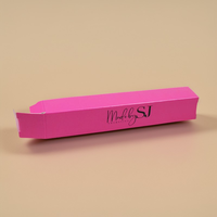 Ensemble de tubes de gloss rose de luxe, design personnalisé, gloss rose brillant de luxe, lamination, vernis à ongles, huile pour le soin de la peau, sérum, faux cils