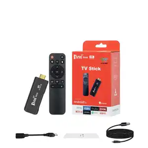 Lemax stik TV Android tipe C 4K UHD 2.4/5.8G, stik pintar TV Android 12 H.265 WiFi