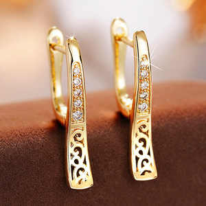 Pendientes de Oreja Huecos para Mujer, Estilo Francés, Accesorios para el Día a Día - Product Image 1