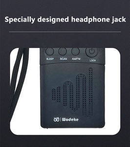 Custom Mini Pocket AM FM Dual Band Radio Digital Alarm <b>Clock</b> Backlight Display Outdoor Camping Jogging Portable Receiver - Product Image 2