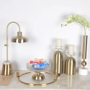 Wholesale Interior High-end Home Appliances Decoration Showpieces For Home Decoration Modern Candle Holder Vase And Trays