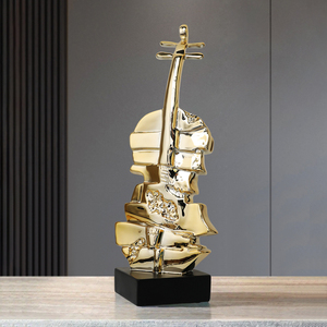 Articles <span class=keywords><strong>d</strong></span>'ameublement de violon modernes et légers pour <span class=keywords><strong>la</strong></span> <span class=keywords><strong>d</strong></span>écoration intérieure de luxe Sculpture abstraite en résine électrolytique - Product Image 6