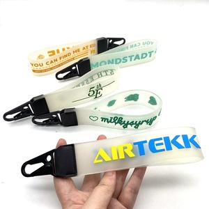 YYX Custom Pvc Rubber Logo Key Chain Rubber Wrist Strap Keychain With Metal Eagle Hook PVC Lanyard
