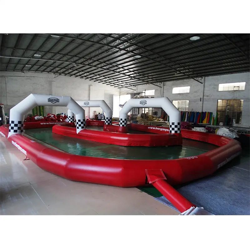 Customized outdoor sport games inflatable race car track