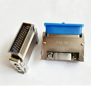 J14A-38TJ ขั้วต่อแบบวงกลม 38 พิน ตัวผู้ พร้อมสายเคเบิลแบบมีฉนวน สายรัดเคเบิล สกรู ฝาครอบกันฝุ่น ปลั๊กอุตสาหกรรมแบบหลายพิน - Product Image 1