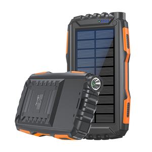 Cargador Solar para Exteriores de 20000mAh y 10W, Banco de Energía Solar Recargable por USB de Gran Capacidad con Linterna - Product Image 1