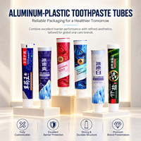 Tubes de dentifrice en aluminium et plastique avec bouchon à vis, impression UV, emballage personnalisé avec logo, 12,7 à 35 mm