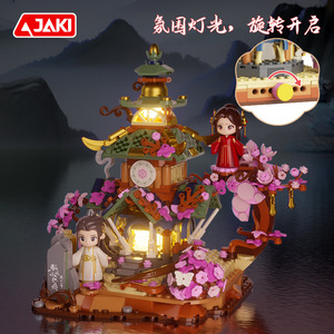 Jouets éducatifs pour enfants Light Fox Demon Little Hongniang Yuguang Pavilion, blocs de construction à assembler soi-même - Product Image 4