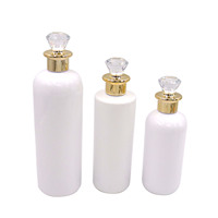 Bouteilles en Plastique Transparentes Vides, Flacons de Luxe Rechargeables avec Couvercle pour Toner, Lotion, Shampoing, Soins SPA – 250ml, 300ml, 400ml, 500ml
