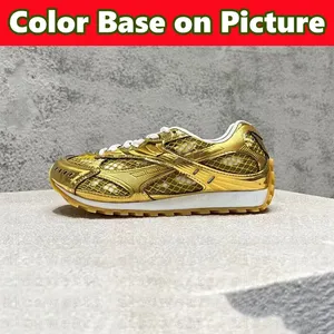 Envío Directo, Zapatillas Deportivas Unisex de Alta Calidad, Modelo Low Top Gold Orbit, con Cordones, Forro de Cuero Genuino, Suela de Plástico, Diseño de Diseñador - Product Image 2