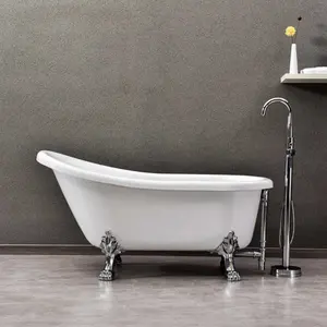 Fabrika yüksek kalite antik klasik küçük banyo küvet akrilik bağlantısız Vintage küvetler ClawfootTub