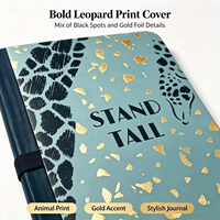 Carnet de notes personnalisé format A5 avec reliure spirale, imprimé de cœurs colorés, couverture en tissu PP à 360 degrés, couverture en PVC, boucle métallique