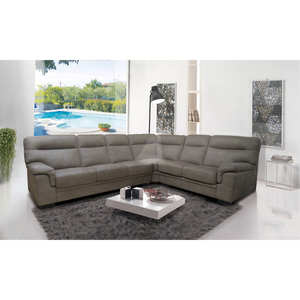 Modulo Angolare per Soggiorno FLAVIA 3P SINISTRO IN TESSUTO TAUPE - Product Image 1