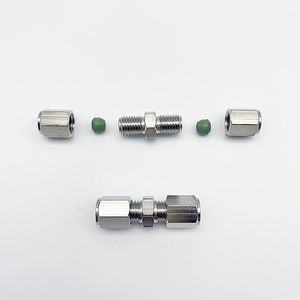 Conector de Cromatografía de 3.175 mm, Funda de Cobre Cromado, Adaptador de Enchufe para Ruta de Gas de Laboratorio - Product Image 1