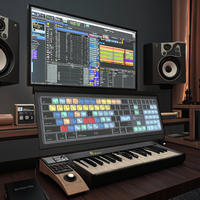 Clavier de raccourcis pour l'édition audio professionnelle pour Cubase & Nuendo pour Mac, clavier sans fil Bluetooth rétroéclairé