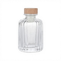Bouteille de vin à base large de 250 ml, transparente, protectrice, pour cosmétiques, aromathérapie, décoration