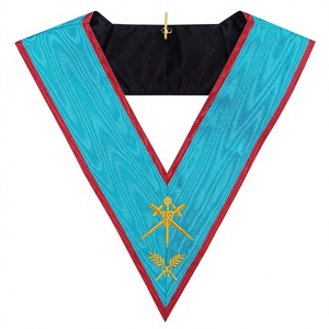 MASONIC REGALIA BLUE LODGE ASSR CEREMONIA MAESTRO OFICIAL COLLAR FREEMASON COLLAR BORDADO - Product Image 1