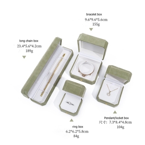 Cao cấp da lộn bát giác hộp đồ trang sức flannel bao bì cho Nhẫn Vòng đeo tay dây chuyền - Product Image 6