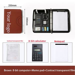 <b>A4</b> Folders Various Styles Pu Leather Multifunctional Office Supplies Wholesale Customizable Logos <b>File</b> Folder With Zipper - Product Image 3