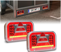 Feu arrière de remorque à 56 LED, étanche IP67, feu d'avertissement de freinage, anti-collision arrière pour voiture et camion