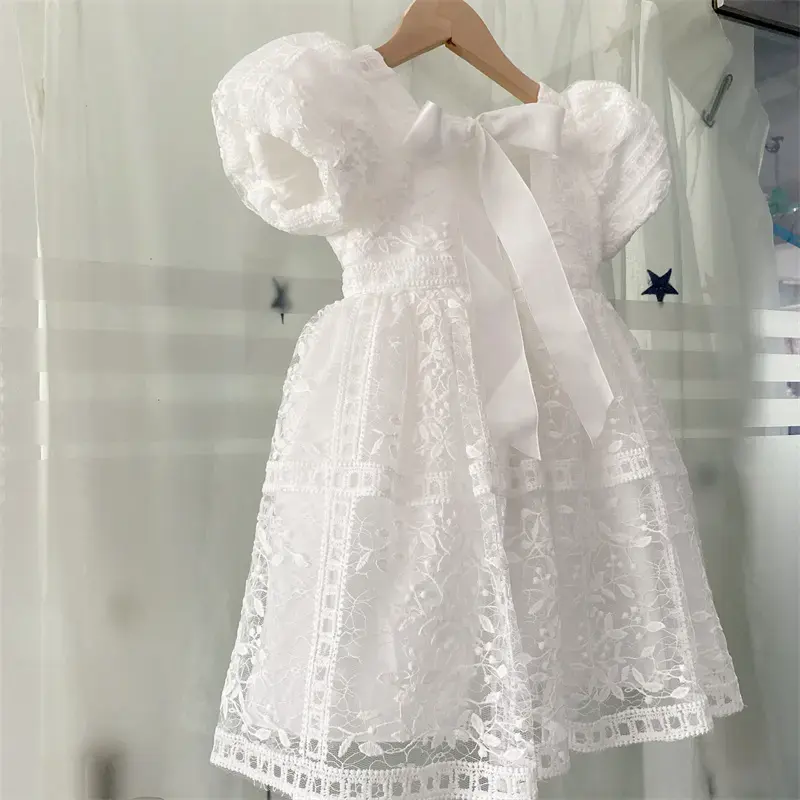 Детское кружевное платье принцессы с вышивкой, От 3 до 10 лет