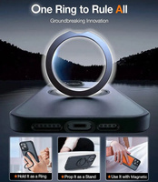 2025 nouvelle conception d'usine TPU clair en forme de O en métal aspiration Ultra étui support étui de téléphone portable pour iPhone 14 pour iPhone 15 Pro