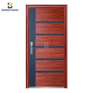 أبواب أمان فولاذية جديدة التصميم بأسعار منخفضة للشقق، أبواب مدخل أمامية آمنة، أبواب فولاذية للحماية - Product Image 3