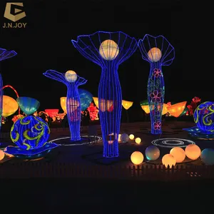 Patung Lampu Lentera Festival Luar Ruangan Tahan Air Patung Pencahayaan Led 3d untuk Festival