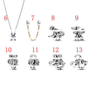 Pendientes de Aro Finos de Plata 925 con Cuentas Dispersas y Estrella de Mar de Circonita, Diseño de Dibujos Animados para Mujer - Product Image 3