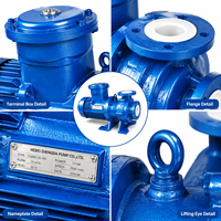 Pompe centrifuge chimique électrique CQB F46, pompe à entraînement magnétique avec revêtement en fluoroplastique, anti-acide, pour transfert de solvants, 0,5 CV