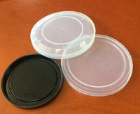 Couvercles push-pull en plastique PE transparent de 73mm de qualité alimentaire pour bocaux à thon et bouteilles en fer blanc en aluminium en forme de cylindre
