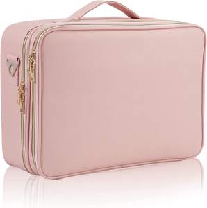 Rose nouvelle grande trousse <span class=keywords><strong>de</strong></span> <span class=keywords><strong>maquillage</strong></span> haute capacité trousse à cosmétiques <span class=keywords><strong>vide</strong></span> voyage <span class=keywords><strong>maquillage</strong></span> organisateur sac <span class=keywords><strong>de</strong></span> rangement <span class=keywords><strong>de</strong></span> <span class=keywords><strong>maquillage</strong></span> - Product Image 1