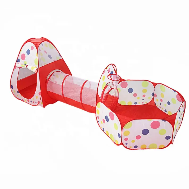 Facile veloce set up del bambino ragazze e ragazzi gioco di gioco al coperto 3 pcs tunnel set tenda teepee tenda