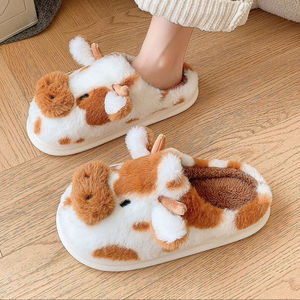 Soshow Women's Fur & Plush Winter -<b>Soft</b> Anti-Slip Indoor/Outdoor <b>Shoes</b> with Cartoon Pattern - Product Image 3