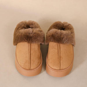 Nouvelles pantoufles en fourrure pour femme, collection automne-hiver, avec semelle épaisse, chaudes, pour l'intérieur et l'extérieur - Product Image 1
